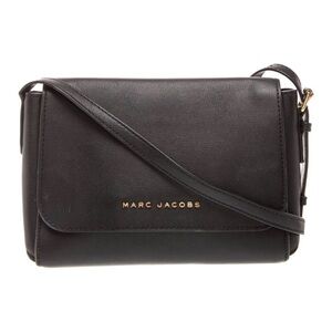Marc Jacobs The Commuter Leather Black Crossbody Bag, Black Designer Purse